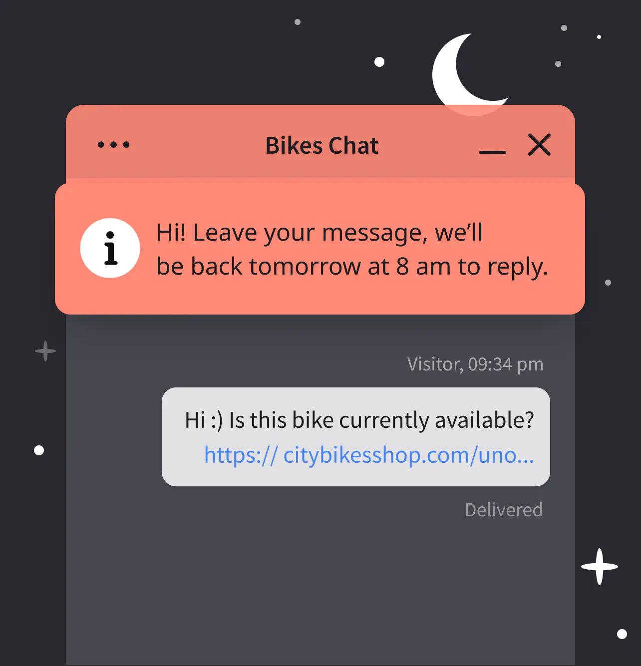 Illustration of asynchronous communication in the LiveChat app