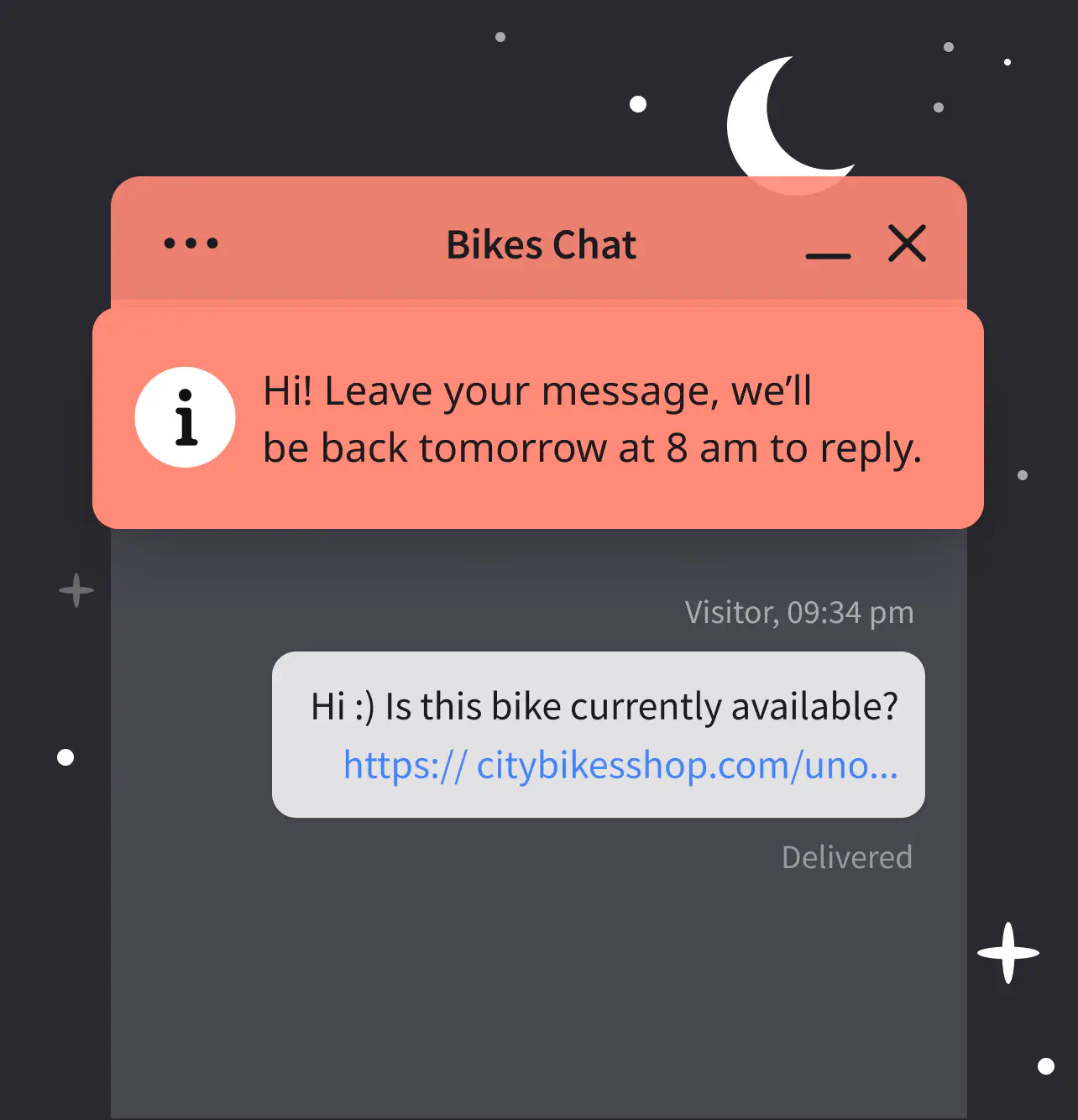 Illustration of asynchronous communication in the LiveChat® app