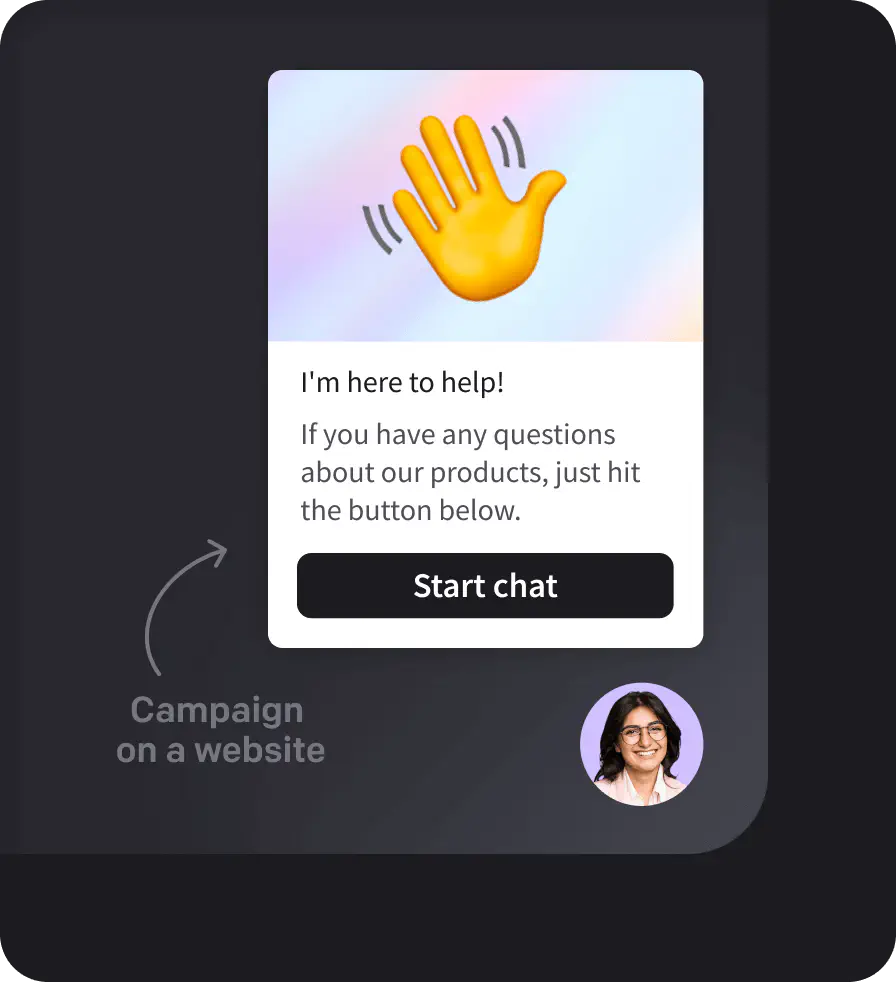 A screenshot of a widget presenting the Campaign feature
