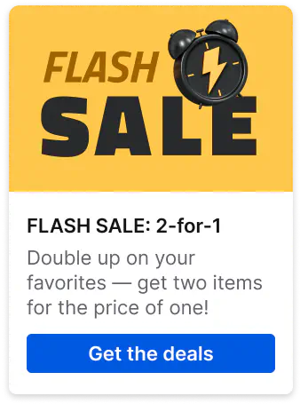 LiveChat® campaign template to encourage visitors to buy more