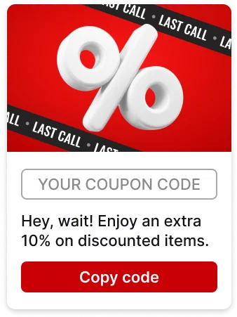 Exit-intent campaign in LiveChat® to encourage hesitant shoppers to stay on a website and buy