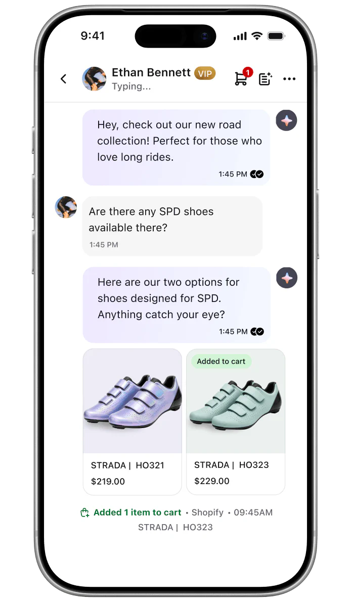 Customer insights on LiveChat® for iPhone by Text