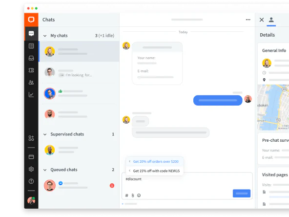 LiveChat® web app features