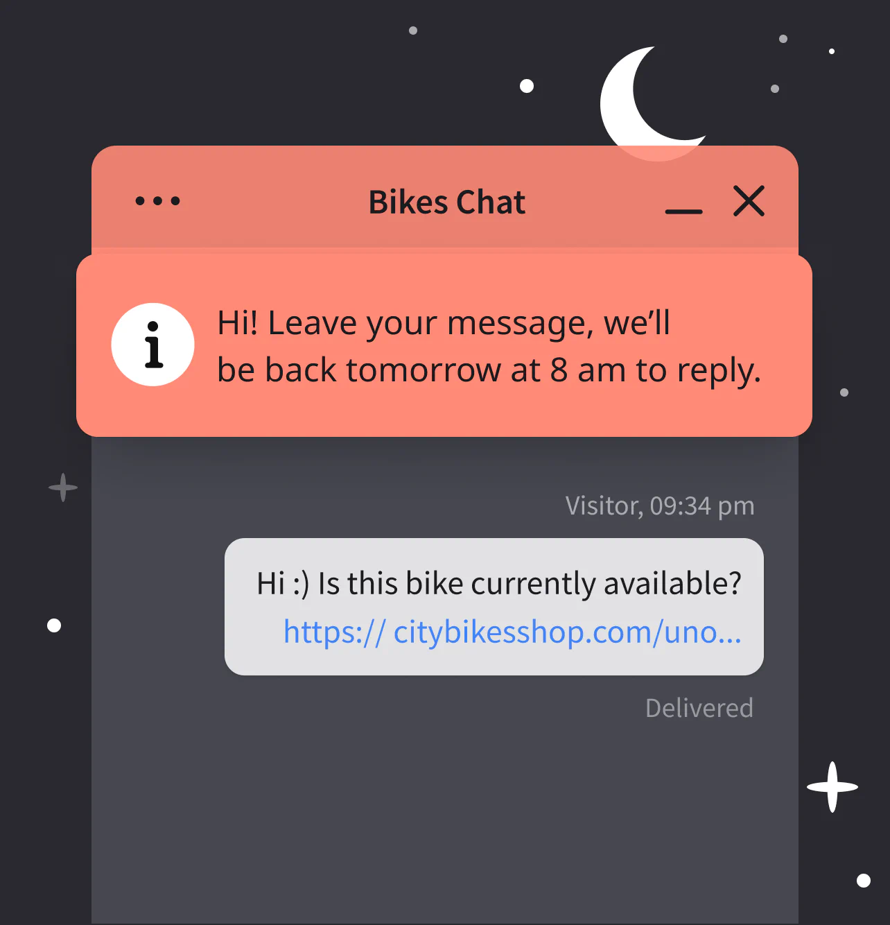 Illustration of asynchronous communication in the LiveChat® app
