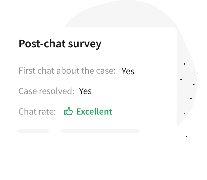 Post-chat survey