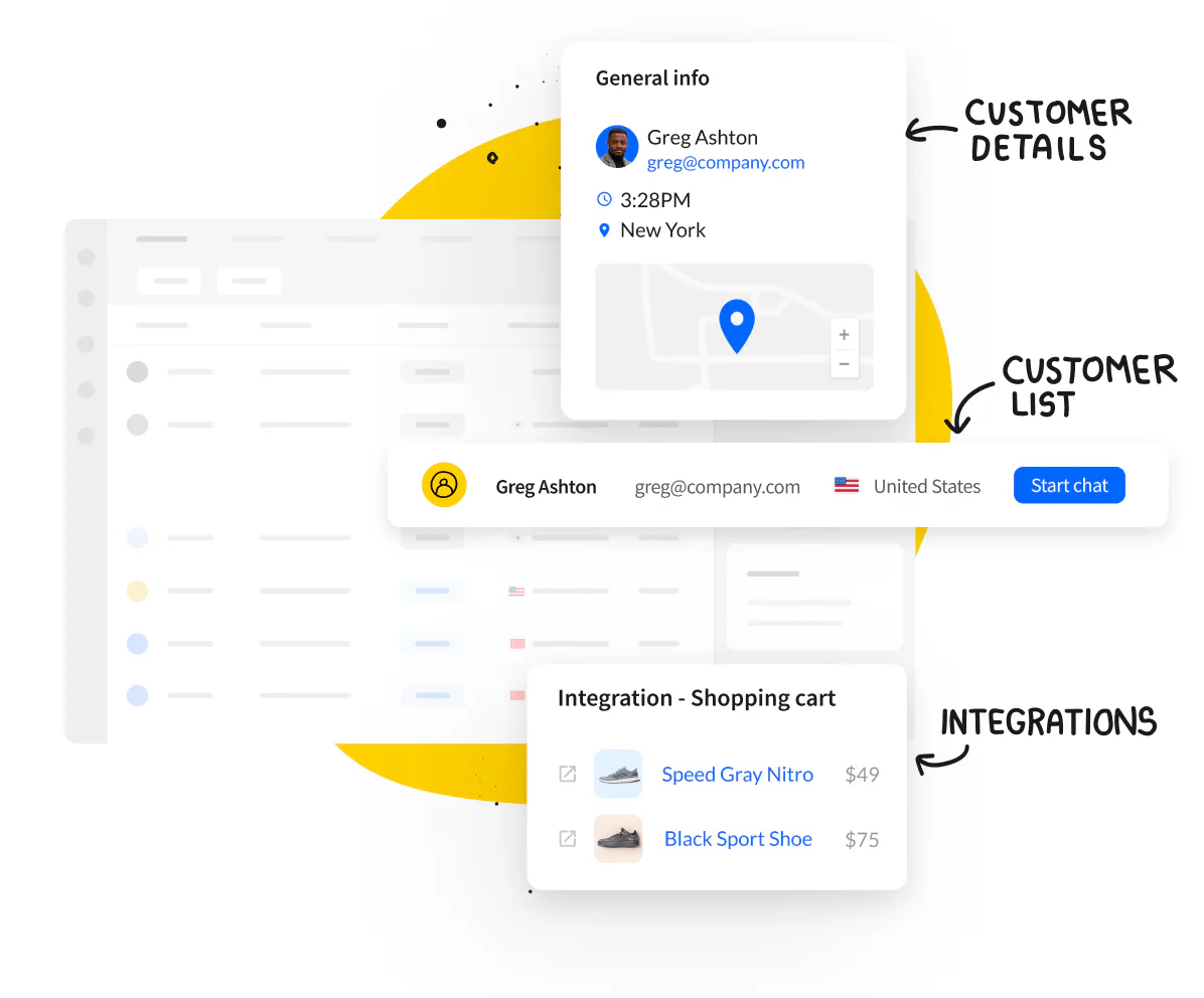 Sales & ecommerce features in LiveChat® app