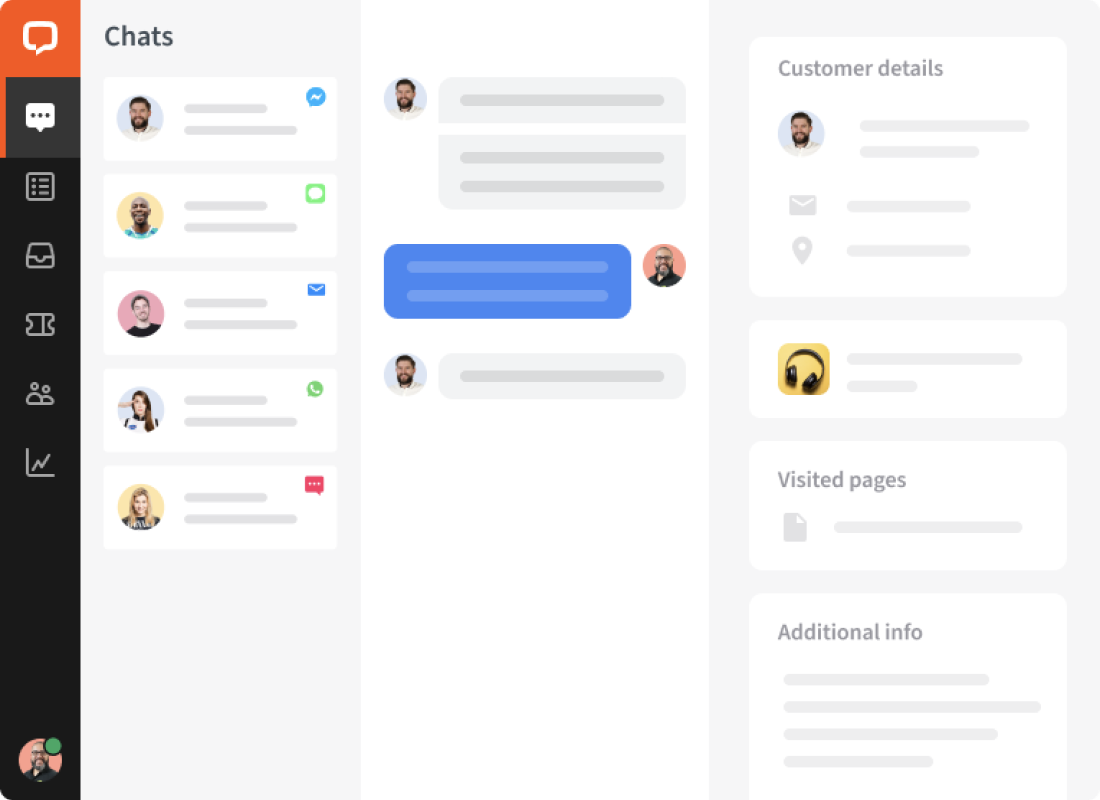 LiveChat® app view