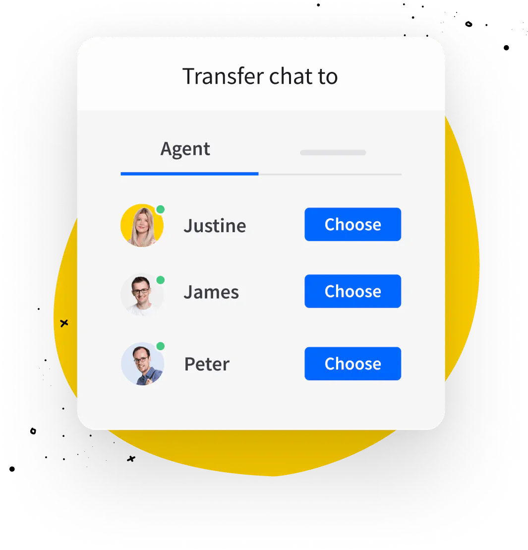 Chat transfer in LiveChat