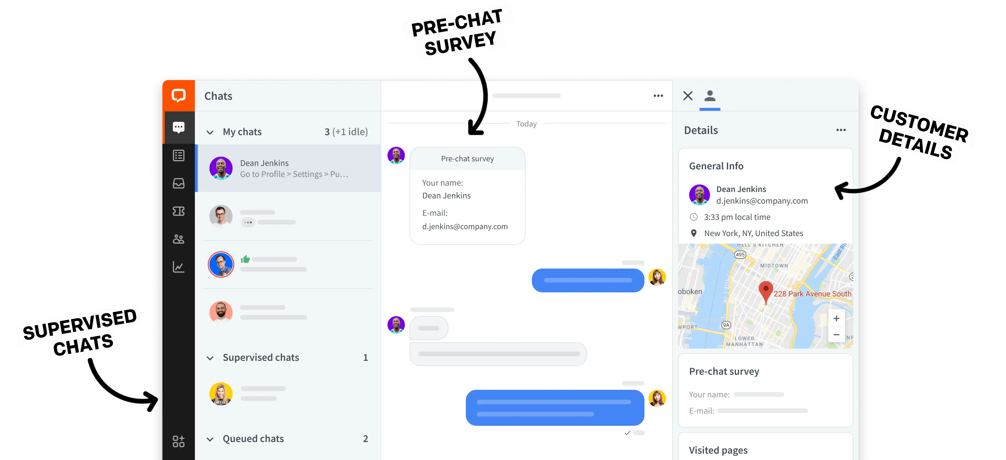 LiveChat®'s app view