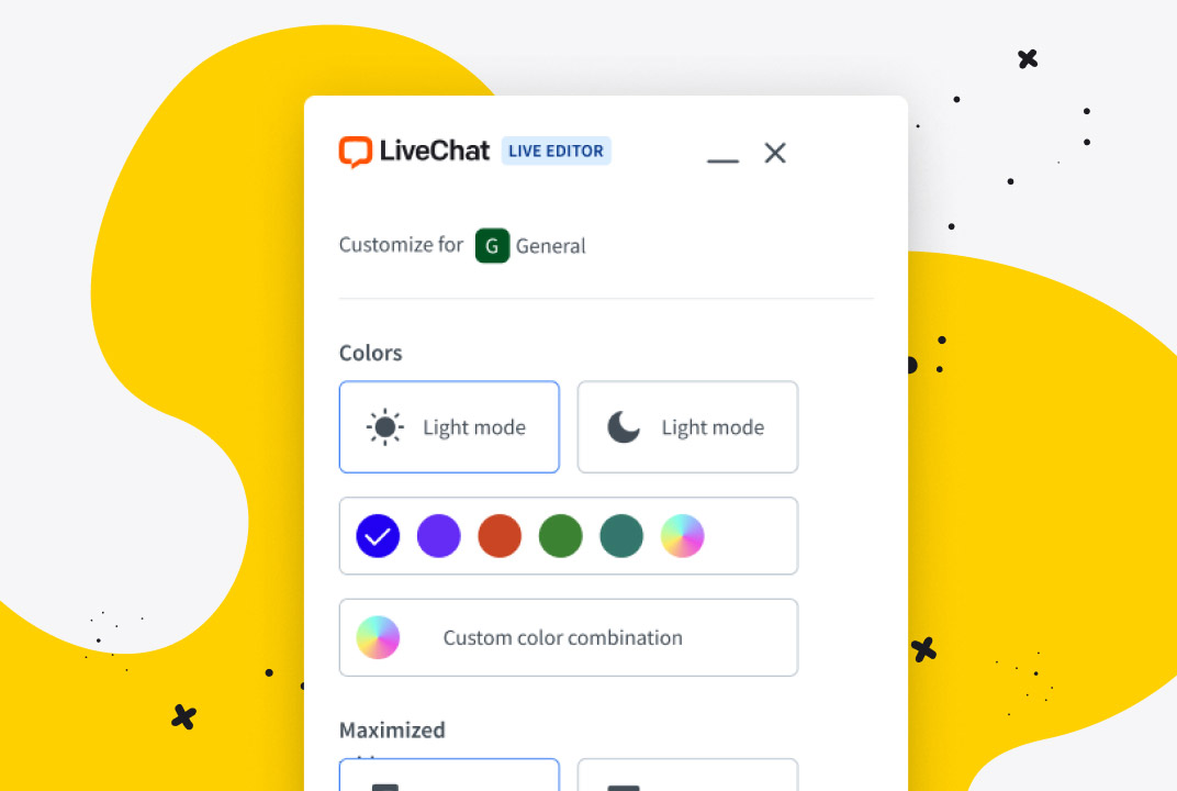Live editor in LiveChat