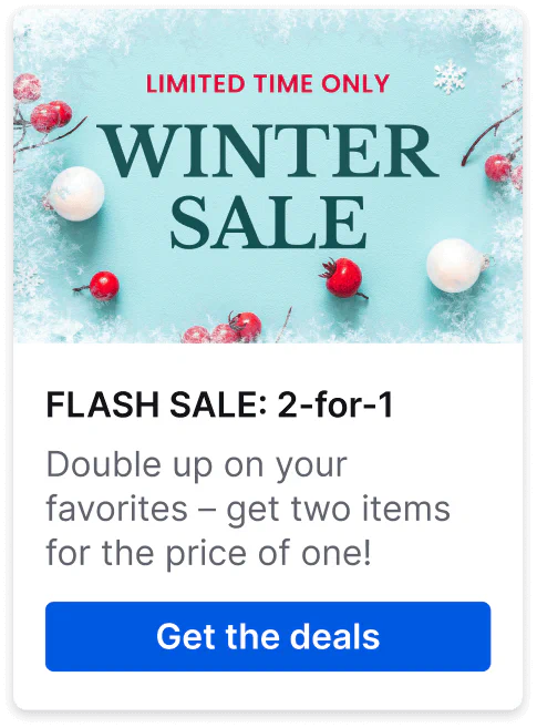 LiveChat® campaign template to encourage visitors to buy more