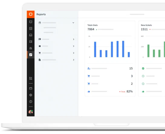 Reporting view for LiveChat® Windows app