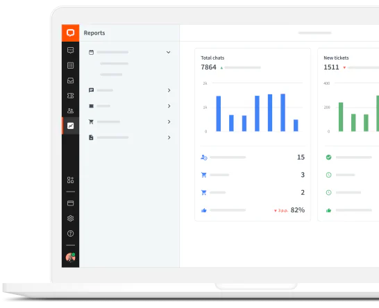 Reporting view for LiveChat® Windows app