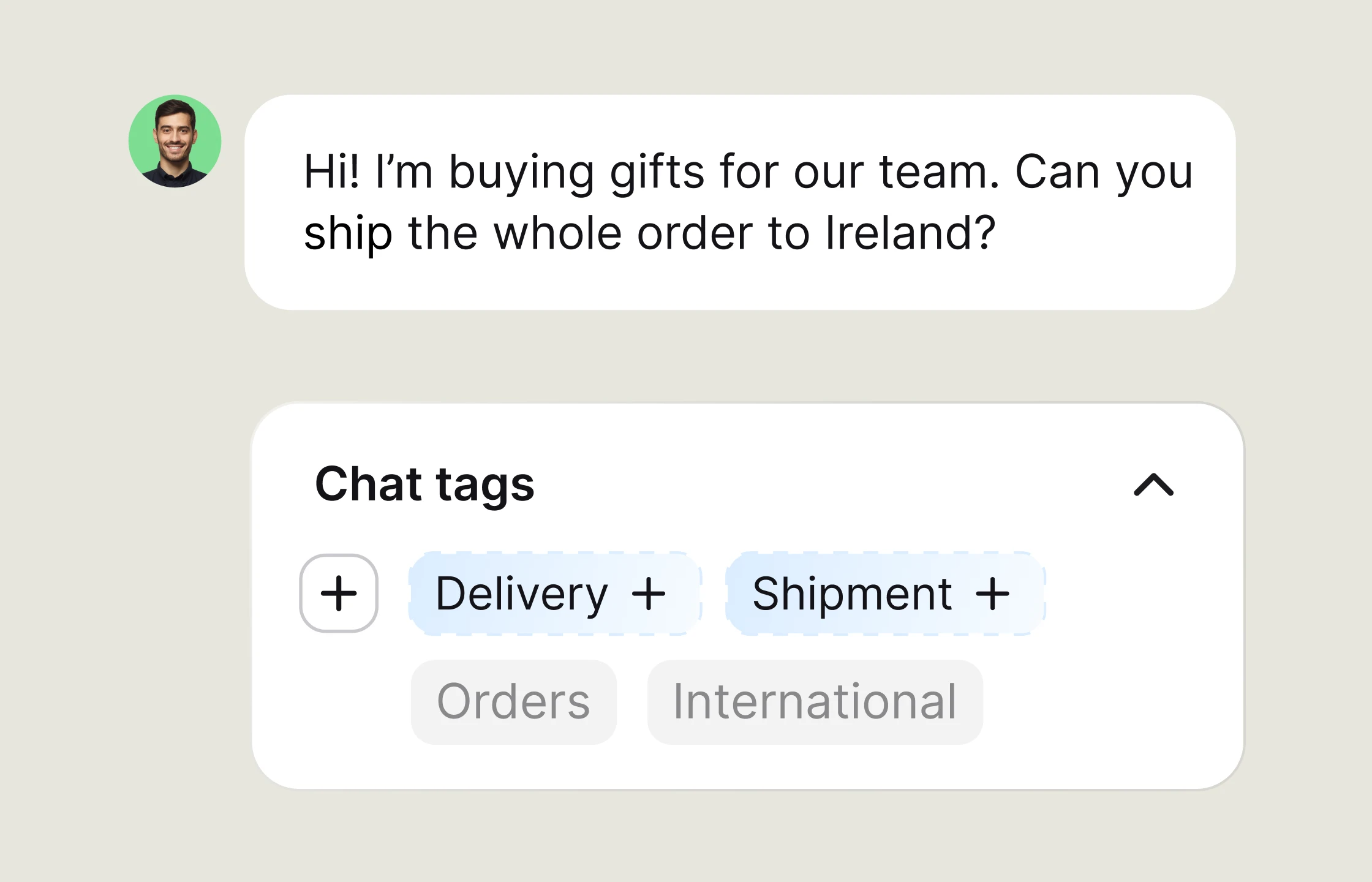 An example of AI-generated tag suggestions.