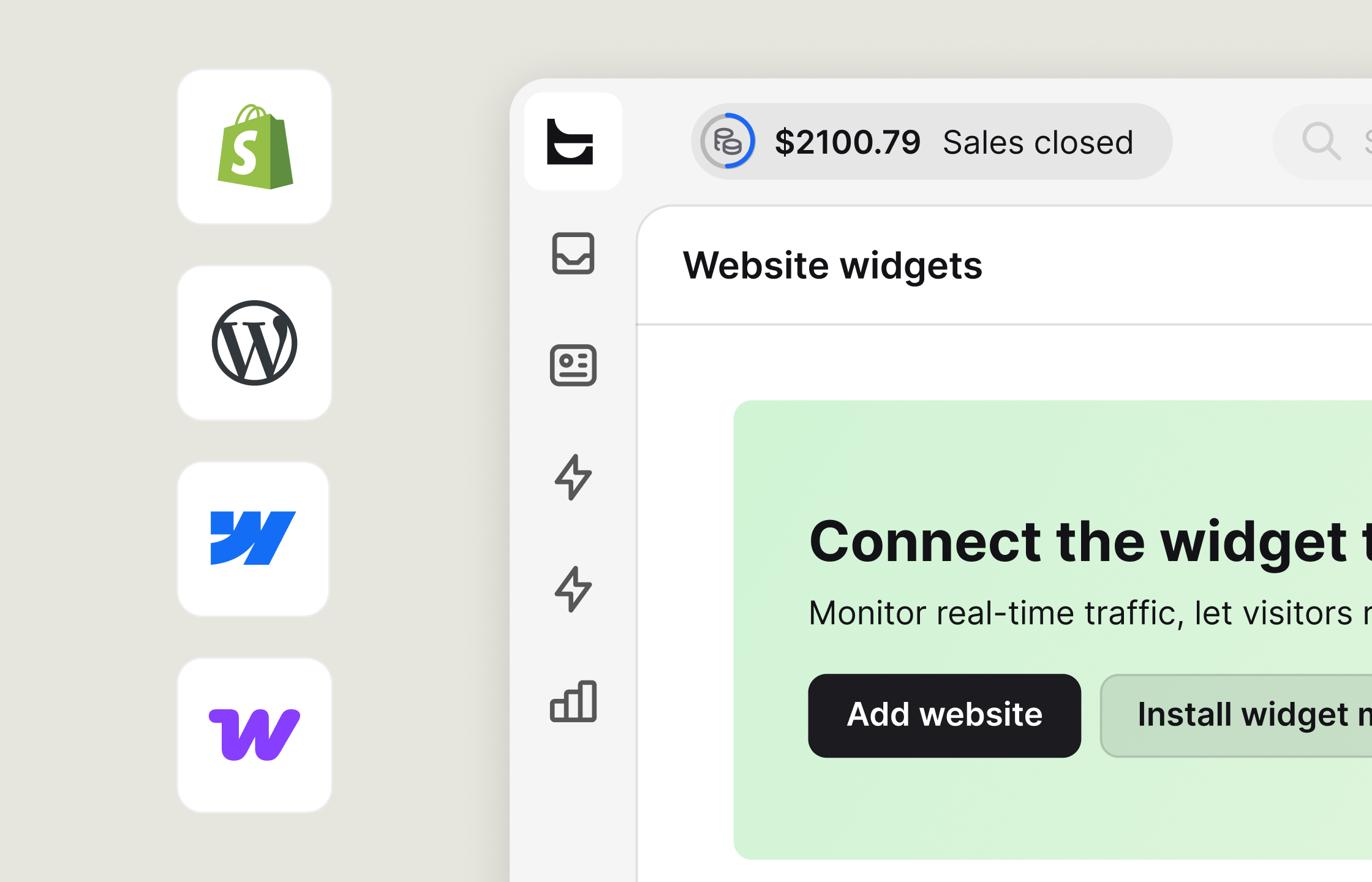 A preview of third-party integrations available in the ecommerce plugins app category.