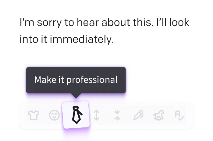 Amélioration de texte IA dans LiveChat®
