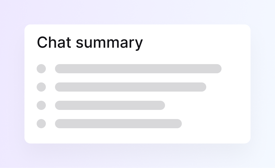 Image describing the functionality of Chat summary