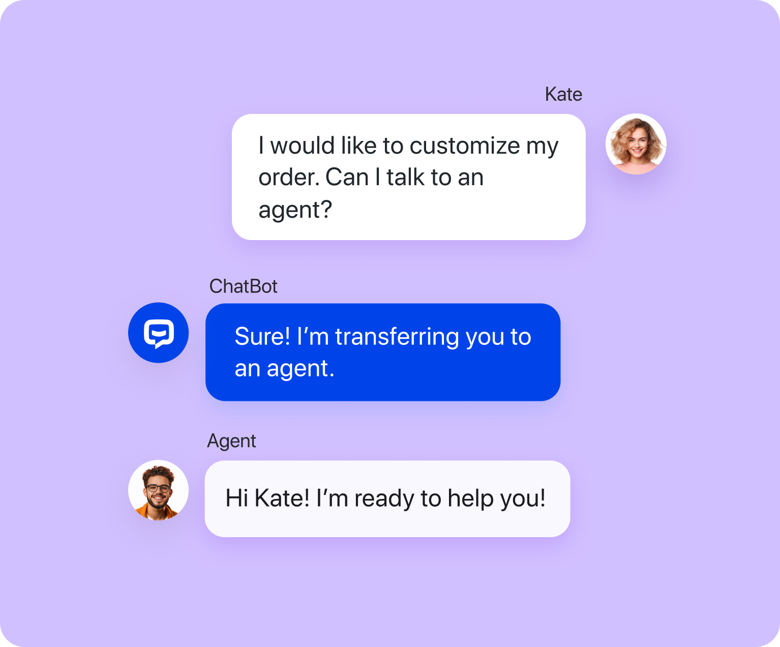 Seamless agent handoff