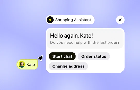 AI Agent respondiendo a la pregunta de un comprador en el widget de chat