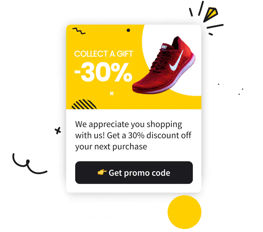 discount for a red shoes from ecommerce website via Live Chat customer window