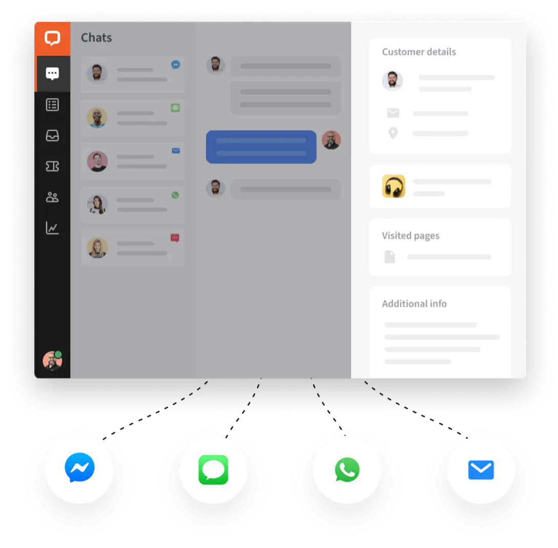 LiveChat app view