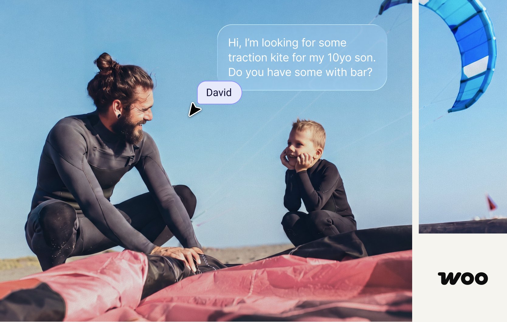 WooCommerce shopper chatting with a Text AI Agent