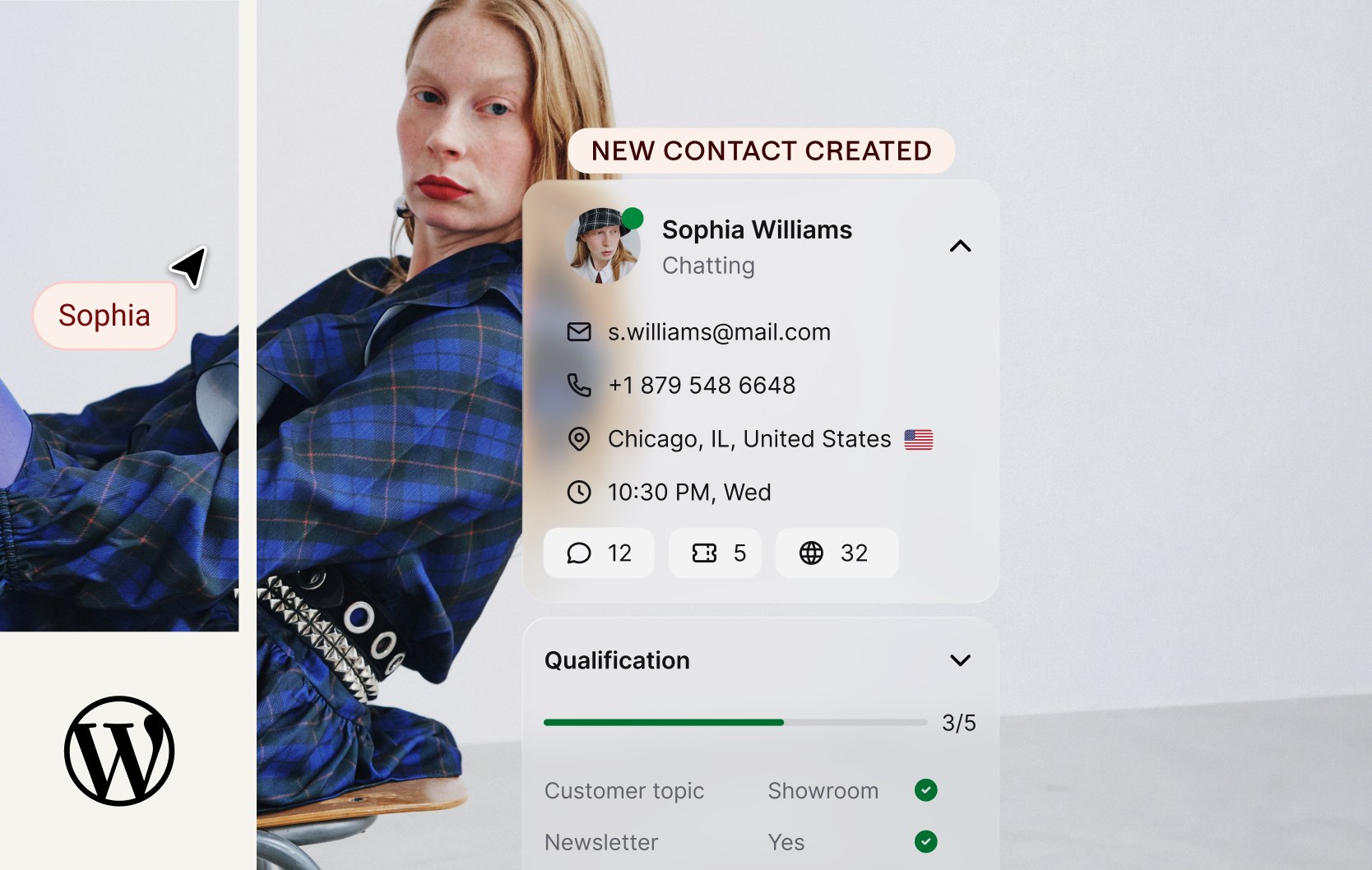 WordPress shopper chatting with a Text AI Agent