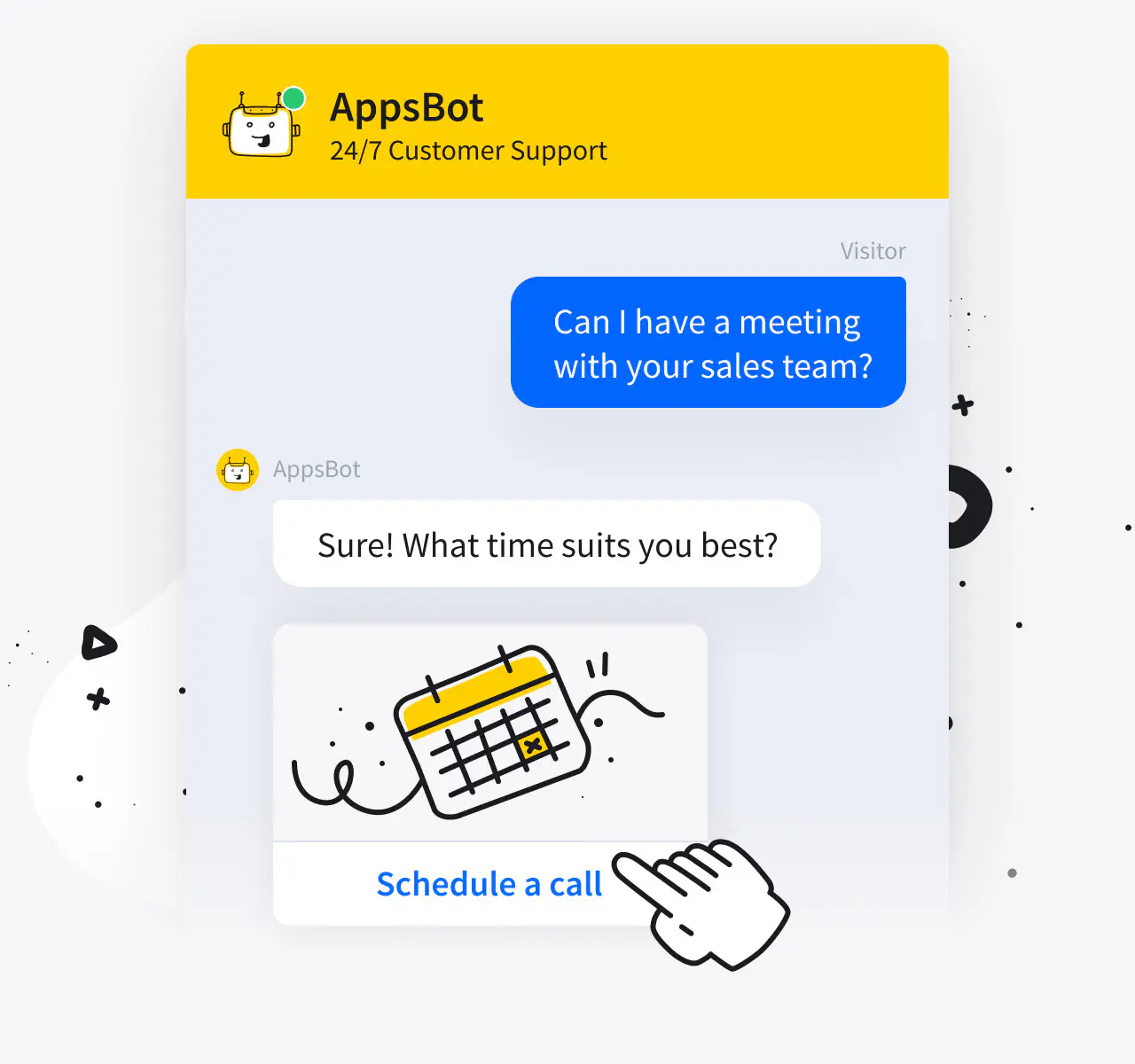 ChatBot in live chat for software companies