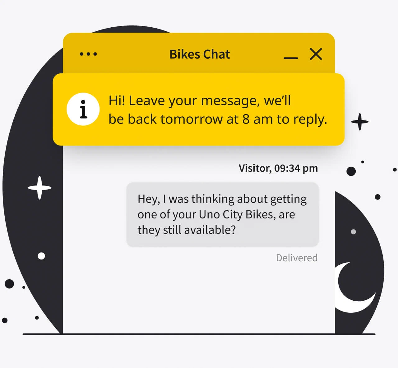 24/7 availability in LiveChat®