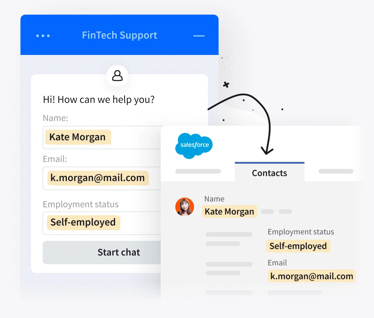 Pre-chat survey view in LiveChat®