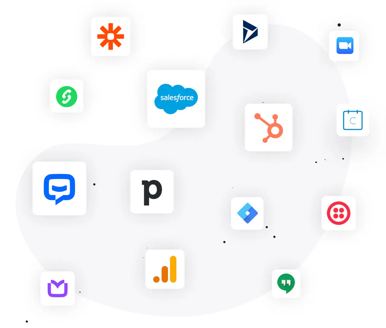 LiveChat integrations for finance industry: Zapier, Pipedrive, Twilio, Google Analytics, and more...
