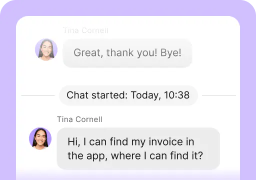 Chat history is one of the areas available in the chat feed inside the LiveChat agent app. It's where you see the actual conversation taking place.