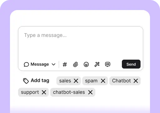 Tags is one of the areas available in the chat feed inside the LiveChat agent app. They help you categorize chats and find them easily when necessary.