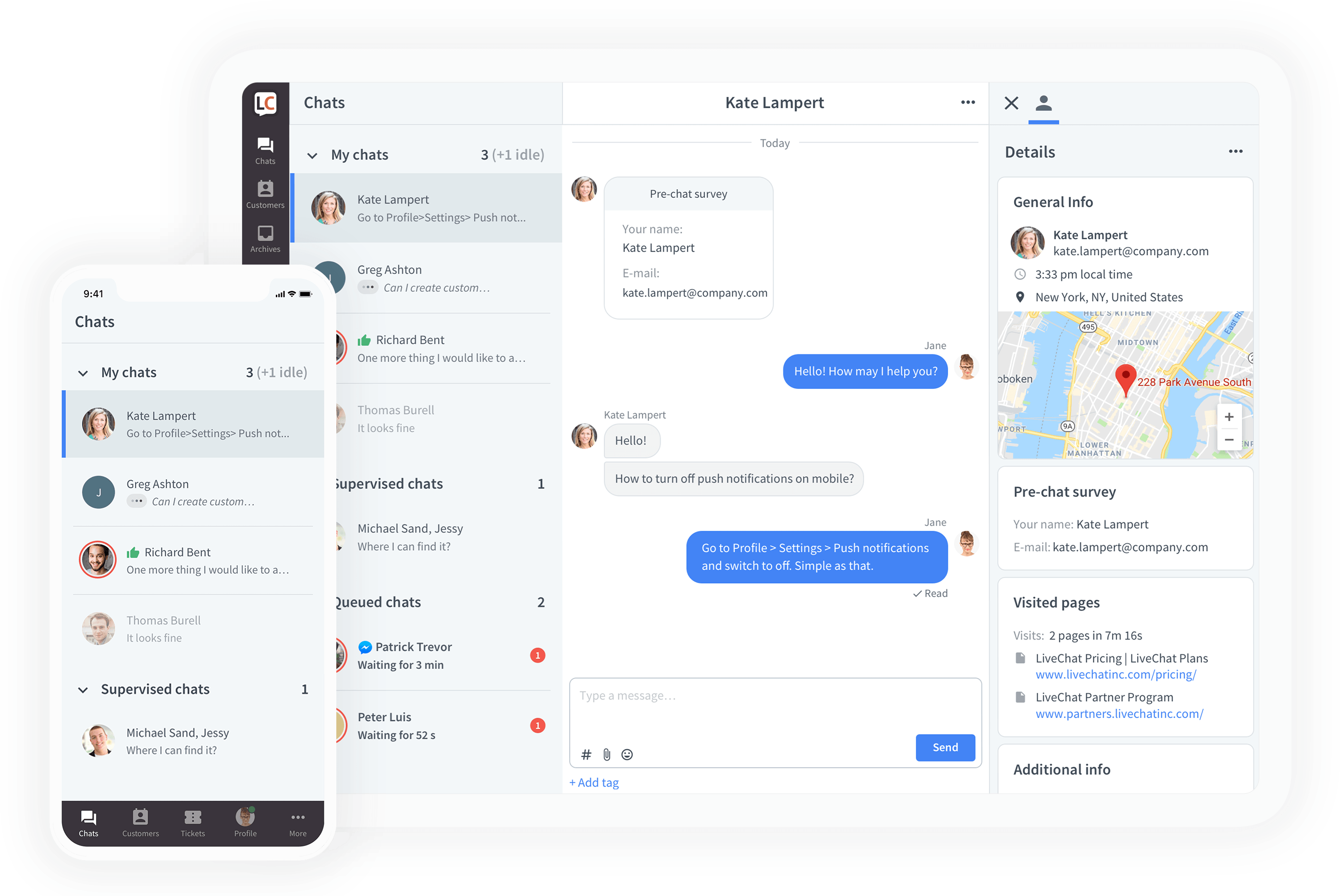 LiveChat - Applications