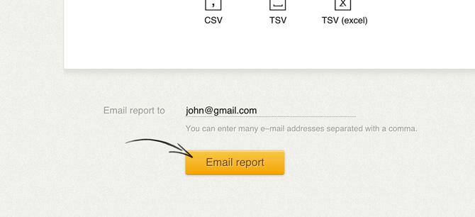 Emailing a report in LiveChat Emailing a report in LiveChat