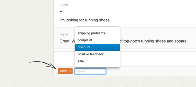 Tagging a chat in LiveChat Tagging a chat in LiveChat