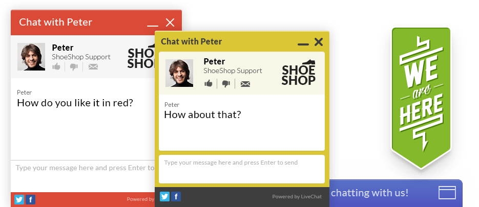 Tour pelo LiveChat: Personalize a janela do chat