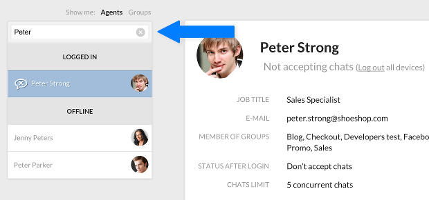 New filter in Agents New filter agents