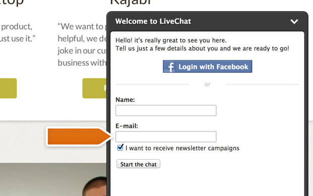 GetResponse integration with LiveChat in action