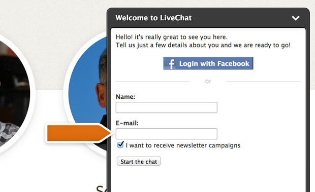 Newsletter signup in pre-chat survey with iContact integration