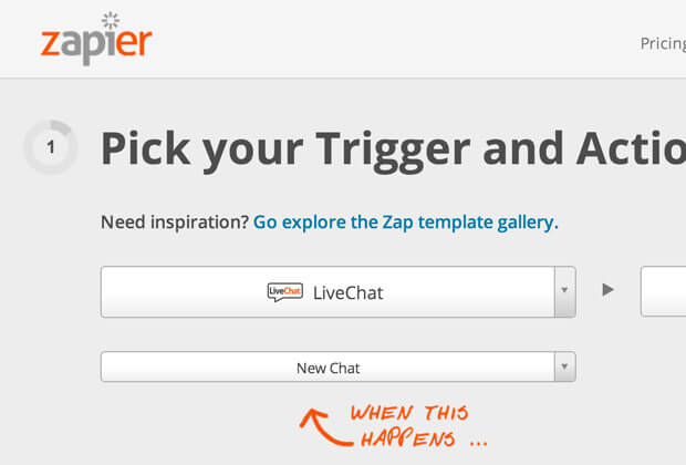 Zapier integration with LiveChat