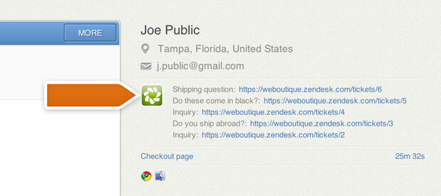 Zendesk ticketing history available in LiveChat Zendesk ticketing history available in LiveChat