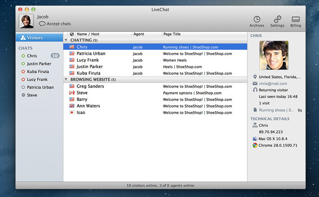 2.1 LiveChat Mac app update