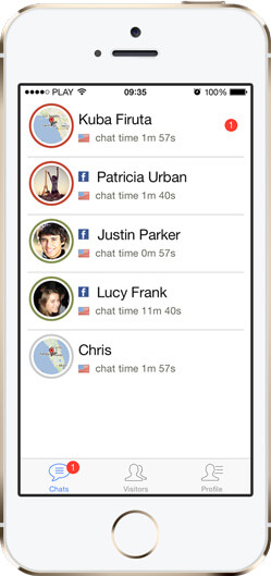 iPhone LiveChat iOS7 app