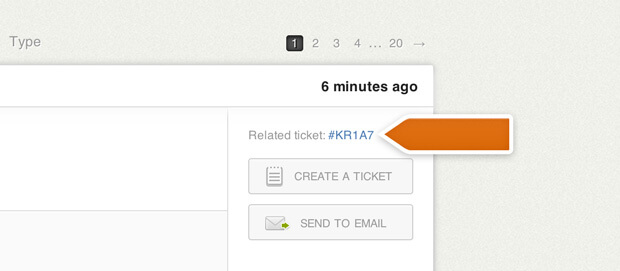 Chats tied to tickets Chats tied to tickets