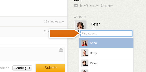 Filtering ticket assignee in LiveChat