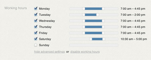 Work scheduler for days update