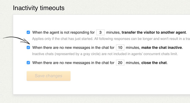 Custom chat inactivity timeouts in LiveChat Custom chat inactivity timeouts in LiveChat