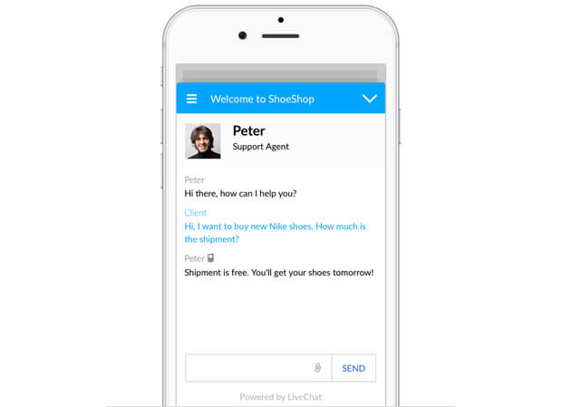 New LiveChat mobile chat window for mobile devices