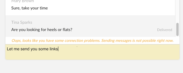 LiveChat during a connectivity issue